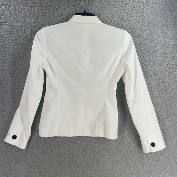 Calvin Klein Jacket Dress Set Womens 2 White Black Belted Sheath Blazer CS84016A - Picture 13 of 16